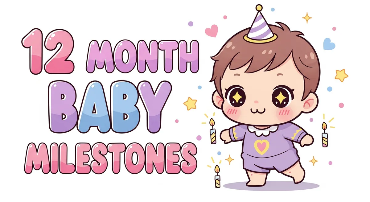 12 Month Baby Milestones: First Steps & First Birthday: 35+ Names - SoulSeed Baby Names blog header image