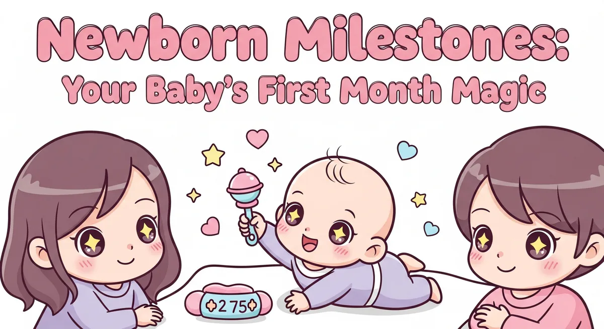 Newborn Milestones: Your Baby's First Month Magic: 35+ Names - SoulSeed Baby Names blog header image