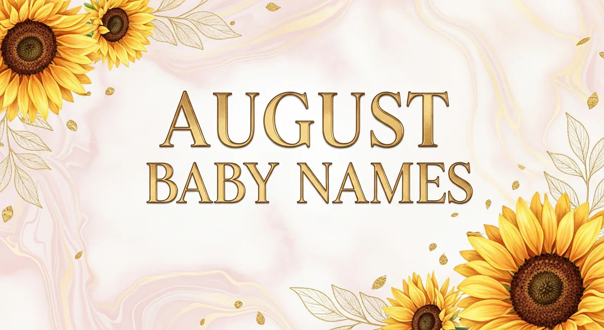 August Baby Names: Radiating Late Summer Warmth - SoulSeed Baby Names blog header image