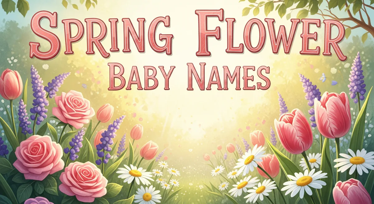Spring Flower Baby Names - SoulSeed Baby Names blog header image