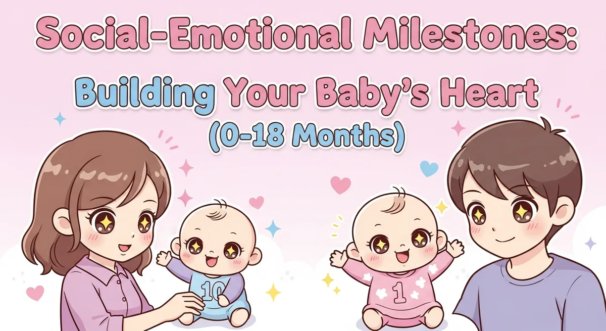 Baby Social & Emotional Milestones: From First Smile to Separation Anxiety - SoulSeed Baby Names blog header image