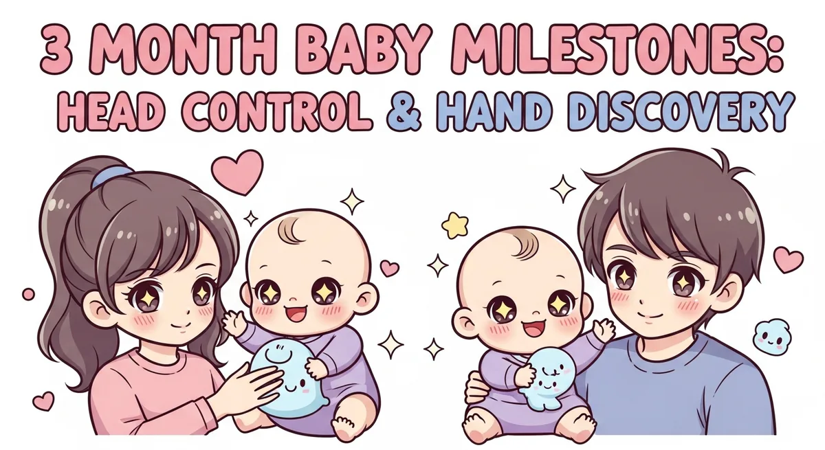3 Month Baby Milestones: Head Control & Hand Discovery: 35+ Names - SoulSeed Baby Names blog header image