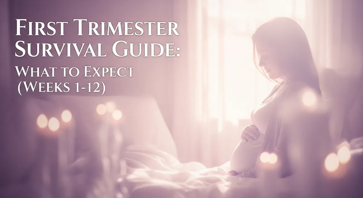First Trimester Survival Guide: What to Expect (Weeks 1-12) - SoulSeed Baby Names blog header image