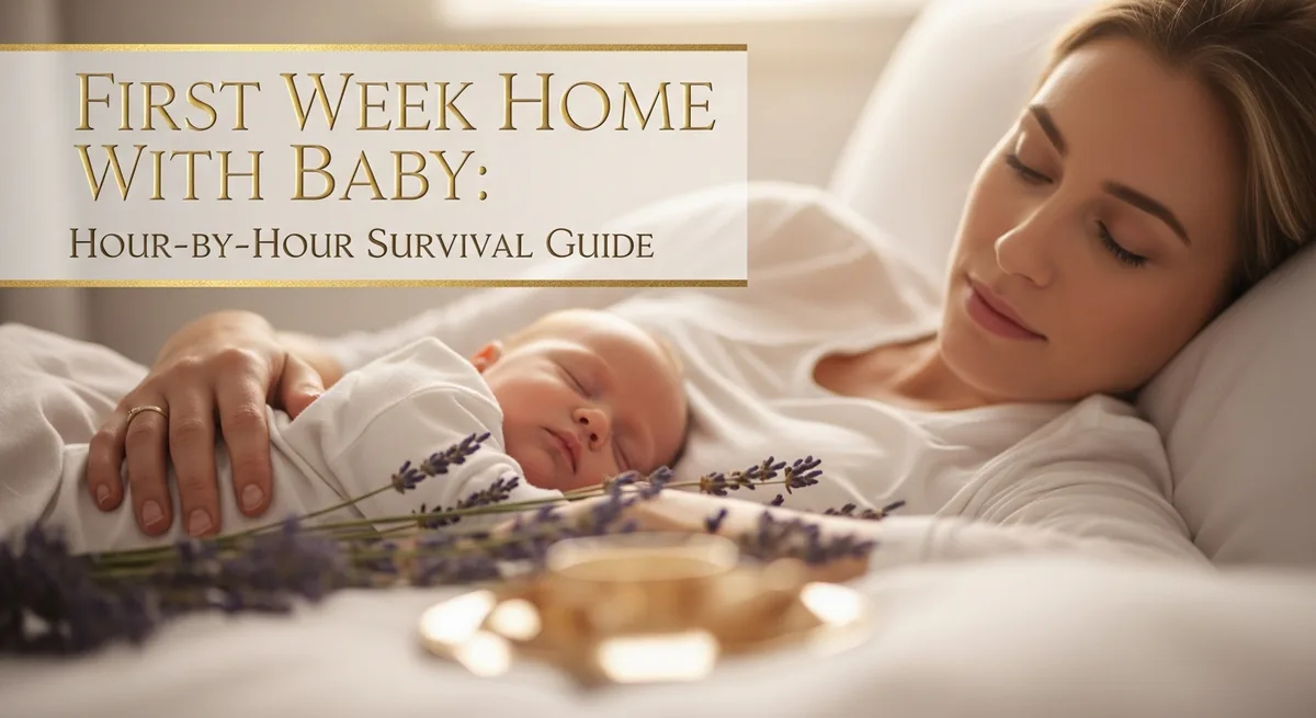 First Week Home with Baby: Hour-by-Hour Survival Guide - SoulSeed Baby Names blog header image