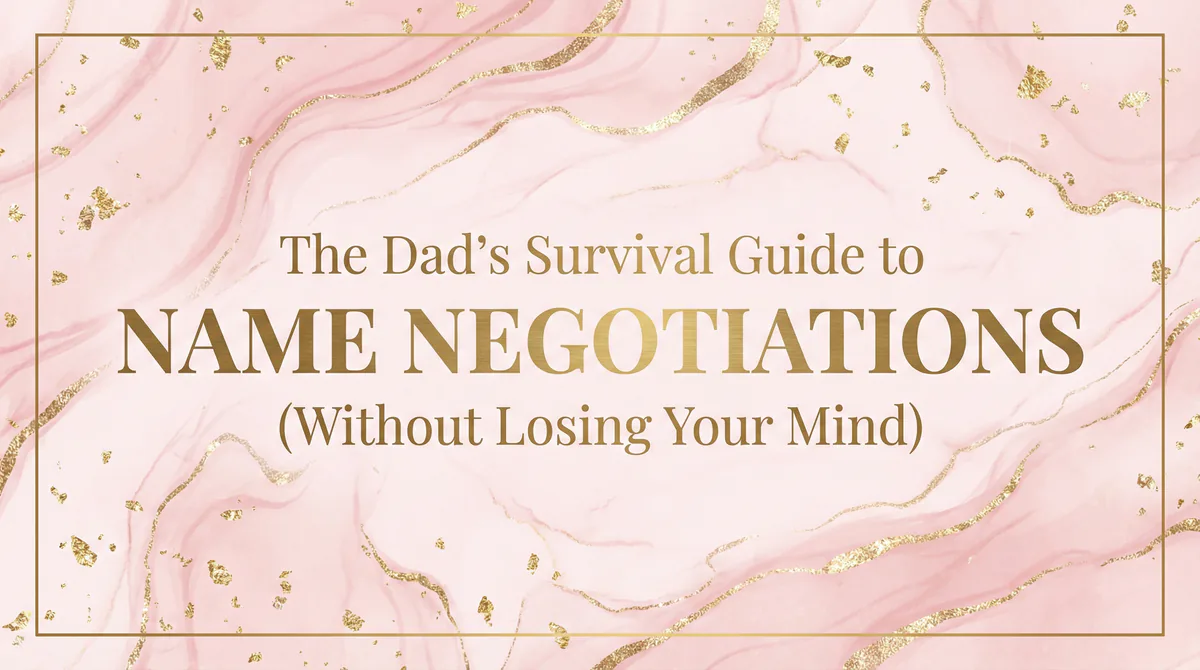 The Dad's Survival Guide to Name Negotiations (Without Losing Your Mind) - SoulSeed Baby Names blog header image