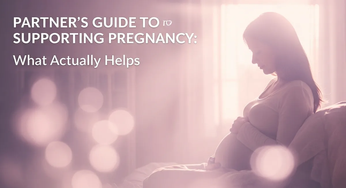Partner's Pregnancy Guide: How to Be Actually Helpful (Not Just Present) - SoulSeed Baby Names blog header image