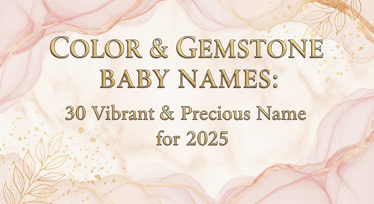 Color & Gemstone Baby Names: Vibrant & Precious Delights ✨💎 - SoulSeed Baby Names blog header image