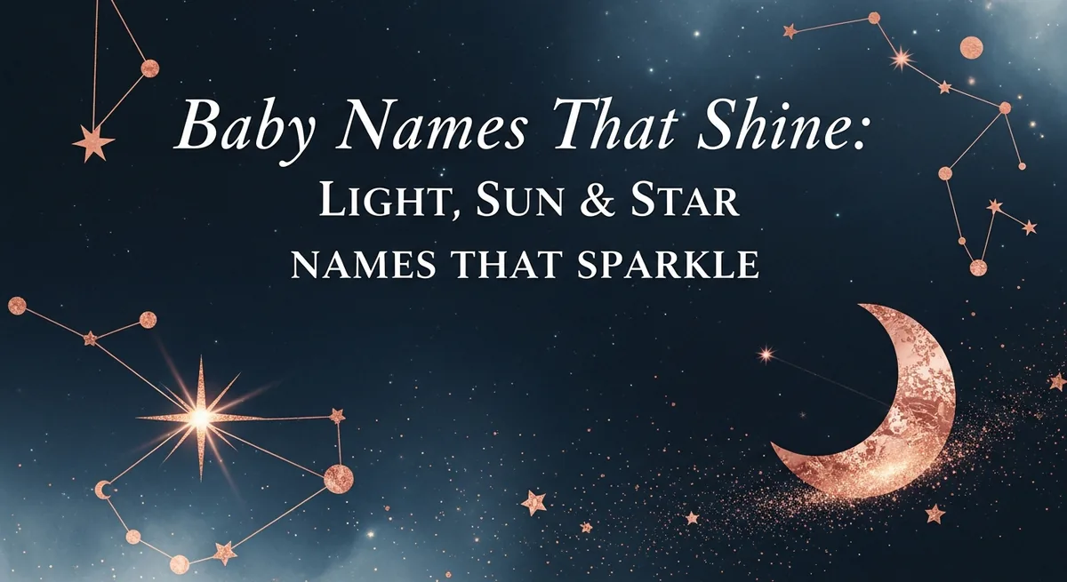 Baby names meaning light, sun, and star with celestial and luminous origins