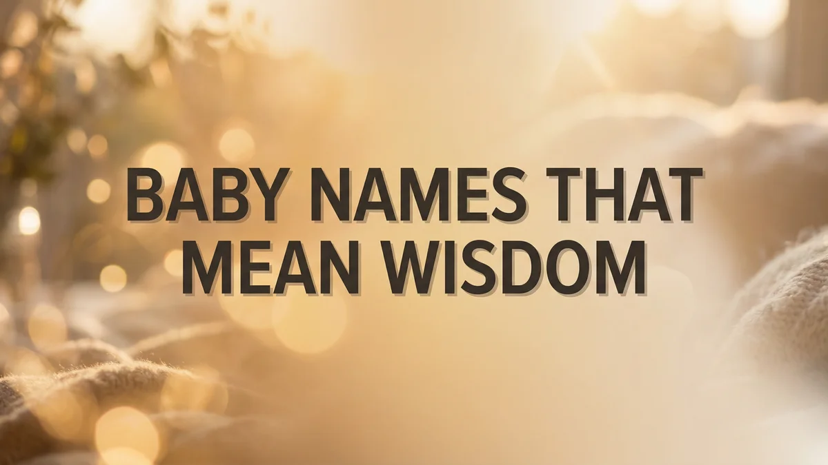 Baby Names That Mean Wisdom: 70+ Intelligent Names for Your Little Genius - SoulSeed Baby Names blog header image