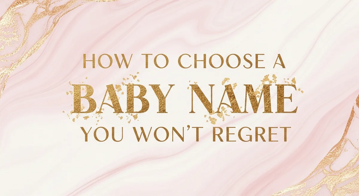 How to choose a baby name you will not regret - decision-making guide