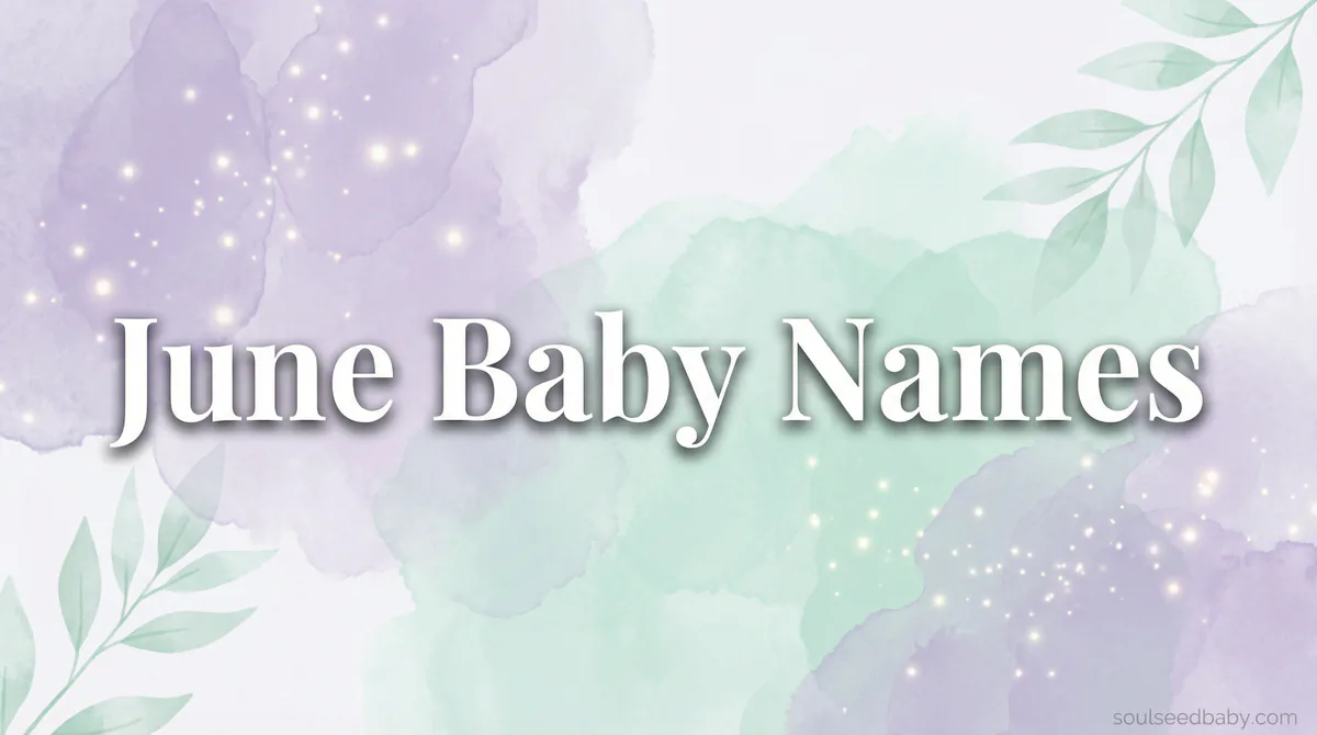 June Baby Names - SoulSeed Baby Names blog header image