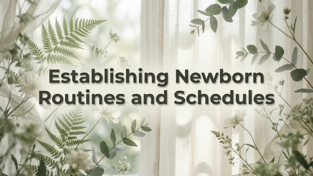 Establishing Newborn Routines and Schedules: When and How to Start - SoulSeed Baby Names blog header image