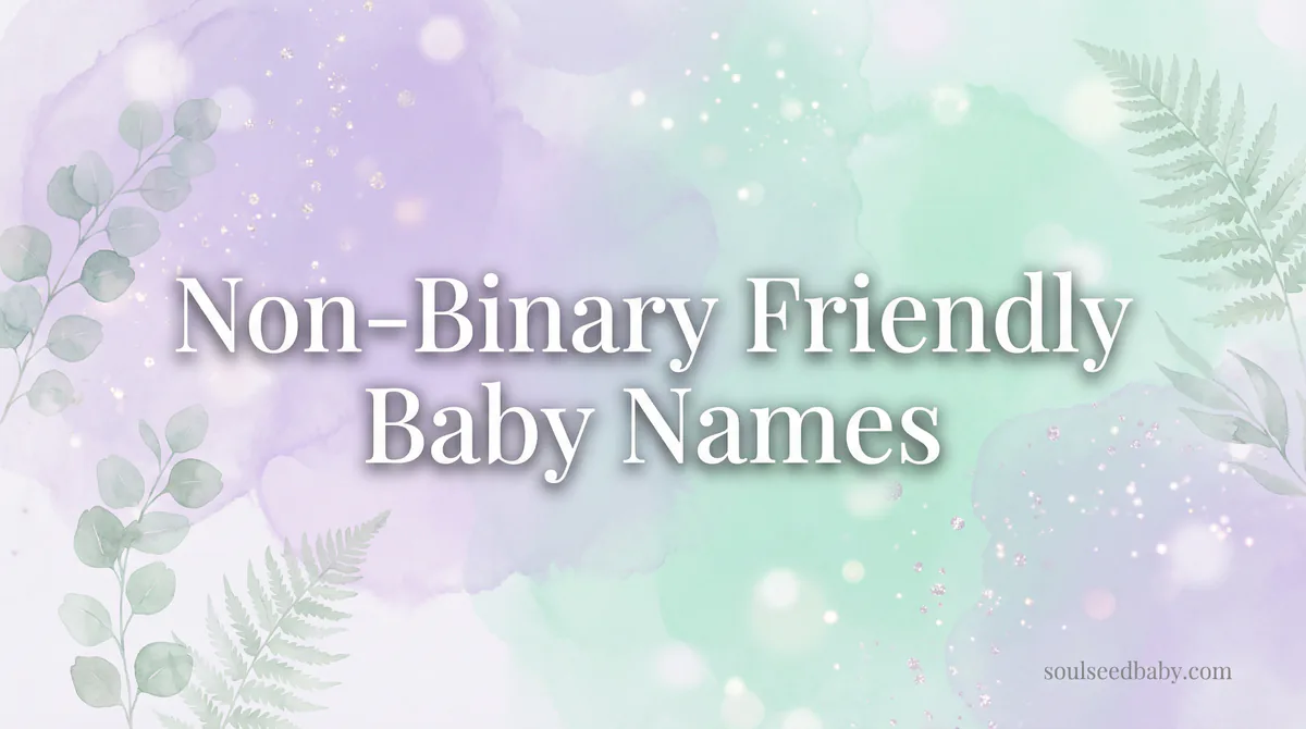 Non-Binary Friendly Baby Names: 75+ Inclusive Names for Your Little One - SoulSeed Baby Names blog header image