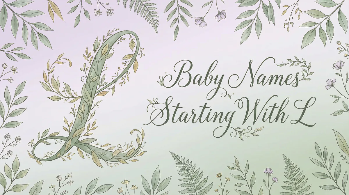 Baby Names Starting With L - SoulSeed Baby Names blog header