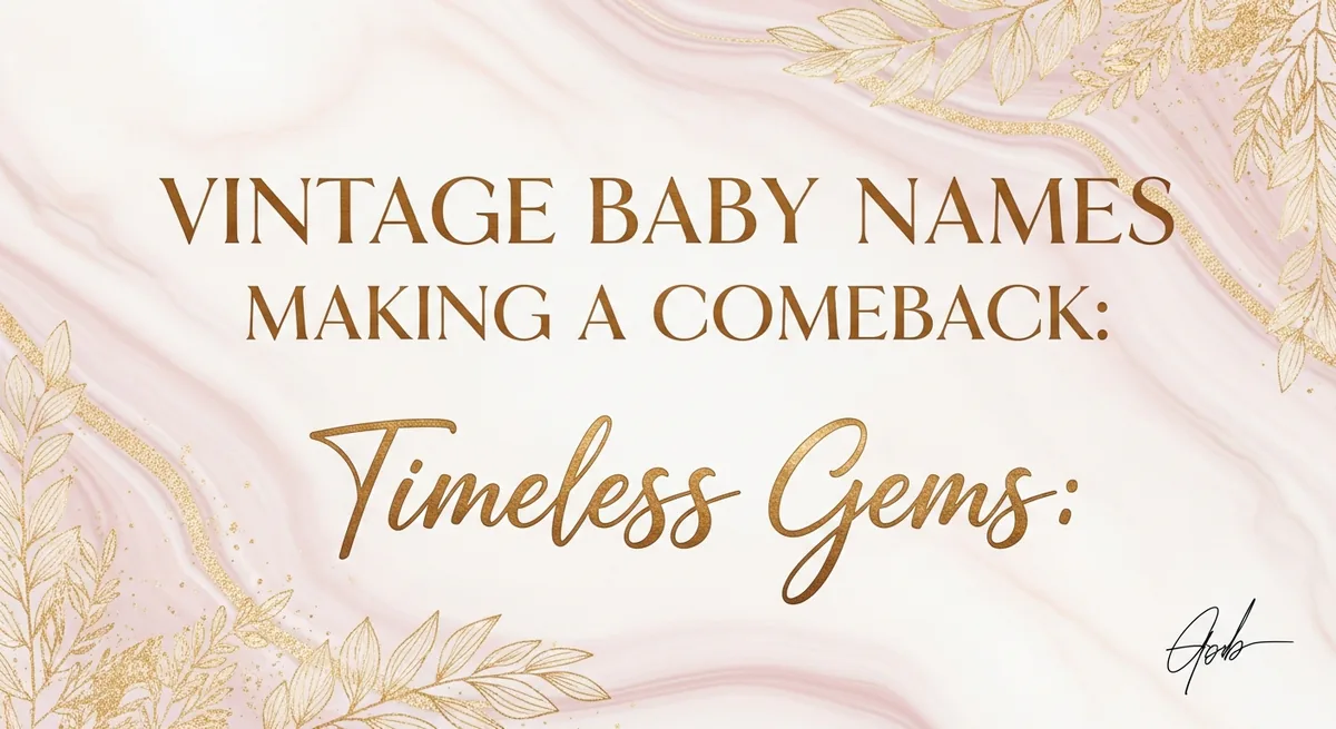 Vintage baby names making a stylish comeback in 2025 with classic charm