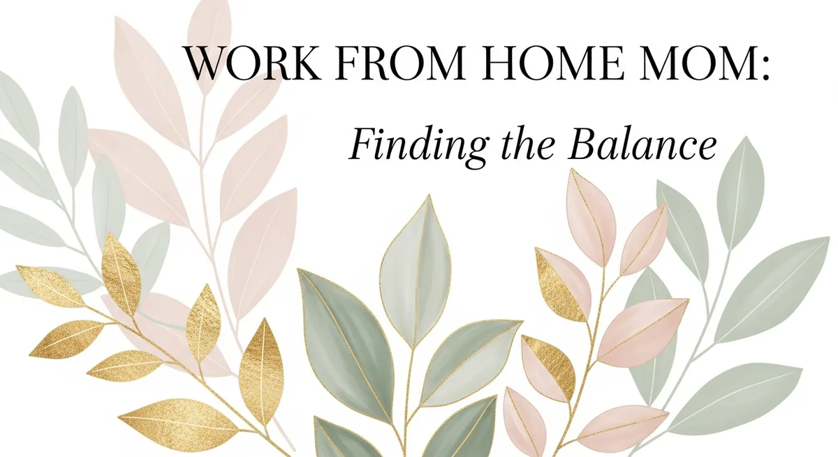 Work from home mom balance guide - juggling career and motherhood